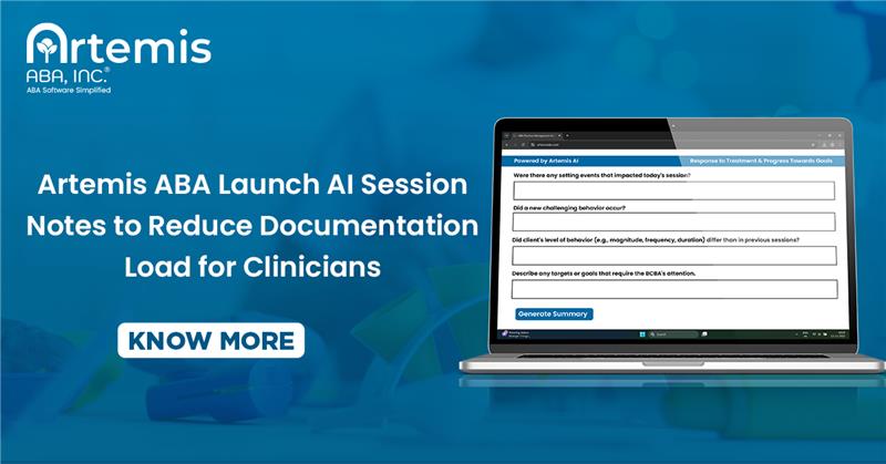 AI Session Notes Launched by Artemis ABA