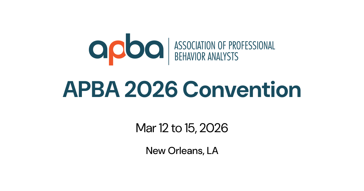 The Association of Professional Behavior Analysts (APBA) Annual Convention