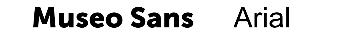 Image of Museo Sans and Arial