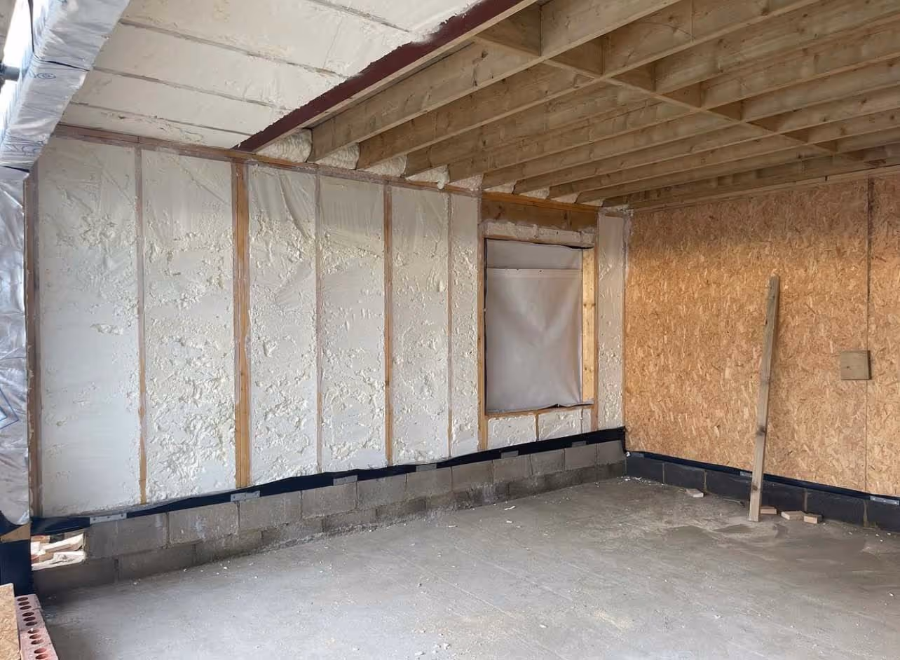 Foam insulated walls