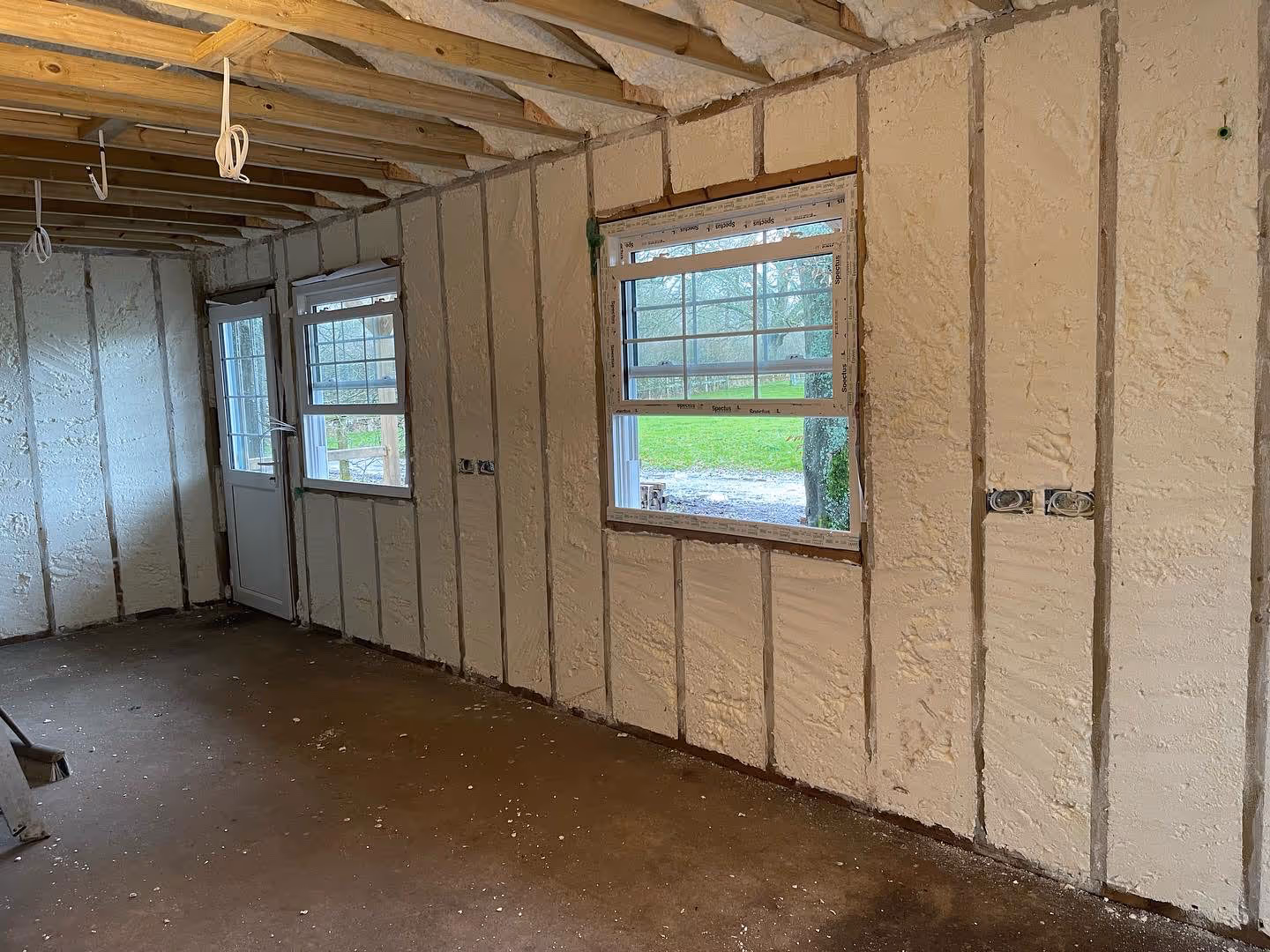 Foam insulated walls