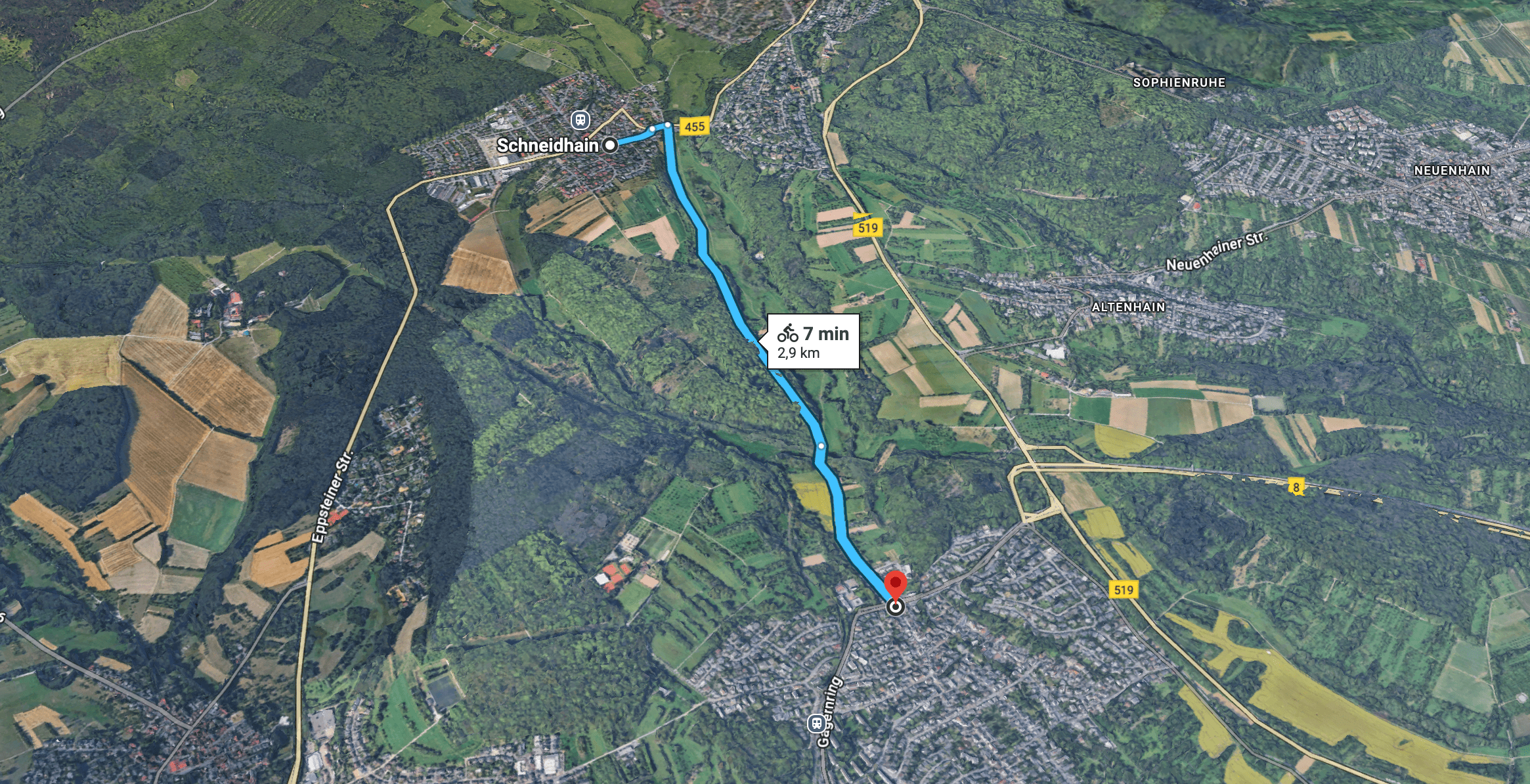 Thilo Lenz' Lieblingsstrecke mit dem E-Bike als Karte.