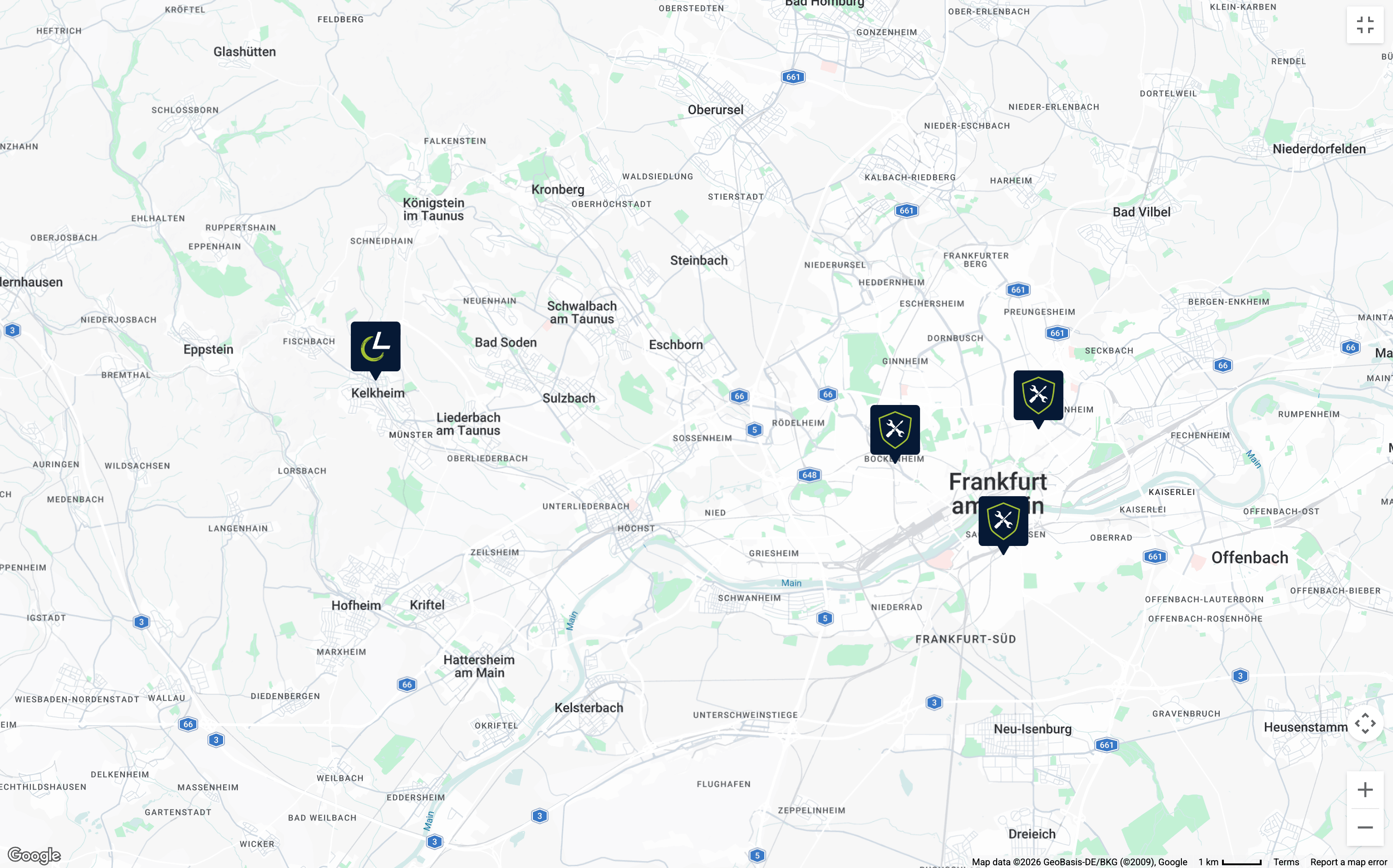 Lastenrad Werkstatt in Frankfurt: LENZ E-Bikes Cargo Service Points in drei Stadtteilen: Frankfurt Bockenheim, Frankfurt Nordend und Frankfurt Sachsenhausen.