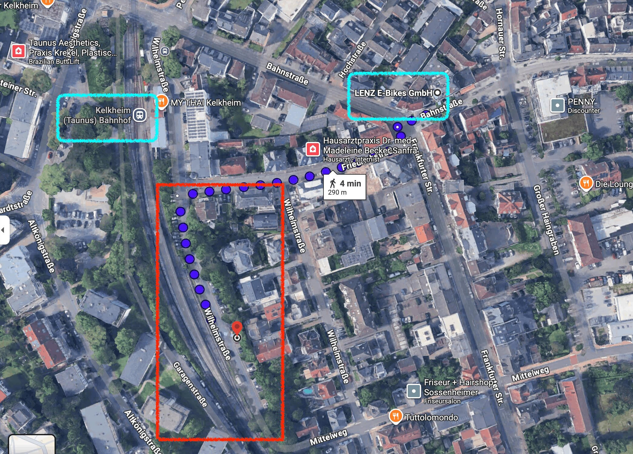 Hase Bikes Beratung für Frankfurt mit gut erreichbaren öffentlichen Parkplätzen in Kelkheim.