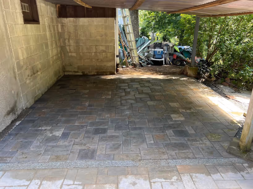 Under deck storage with extended walkway