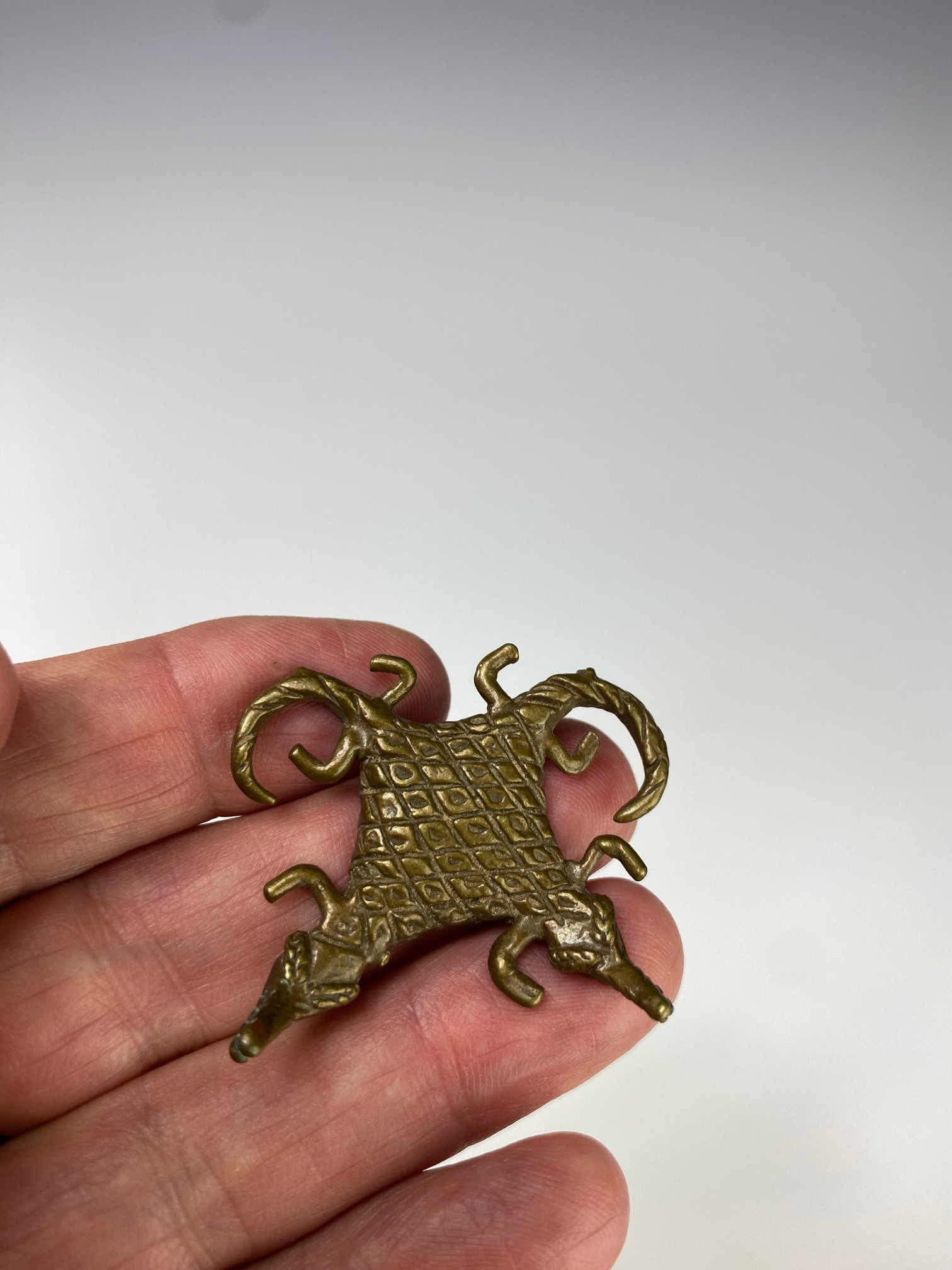 DOUBLE CROCIDILE GOLD WEIGHT. AKAN, GHANA