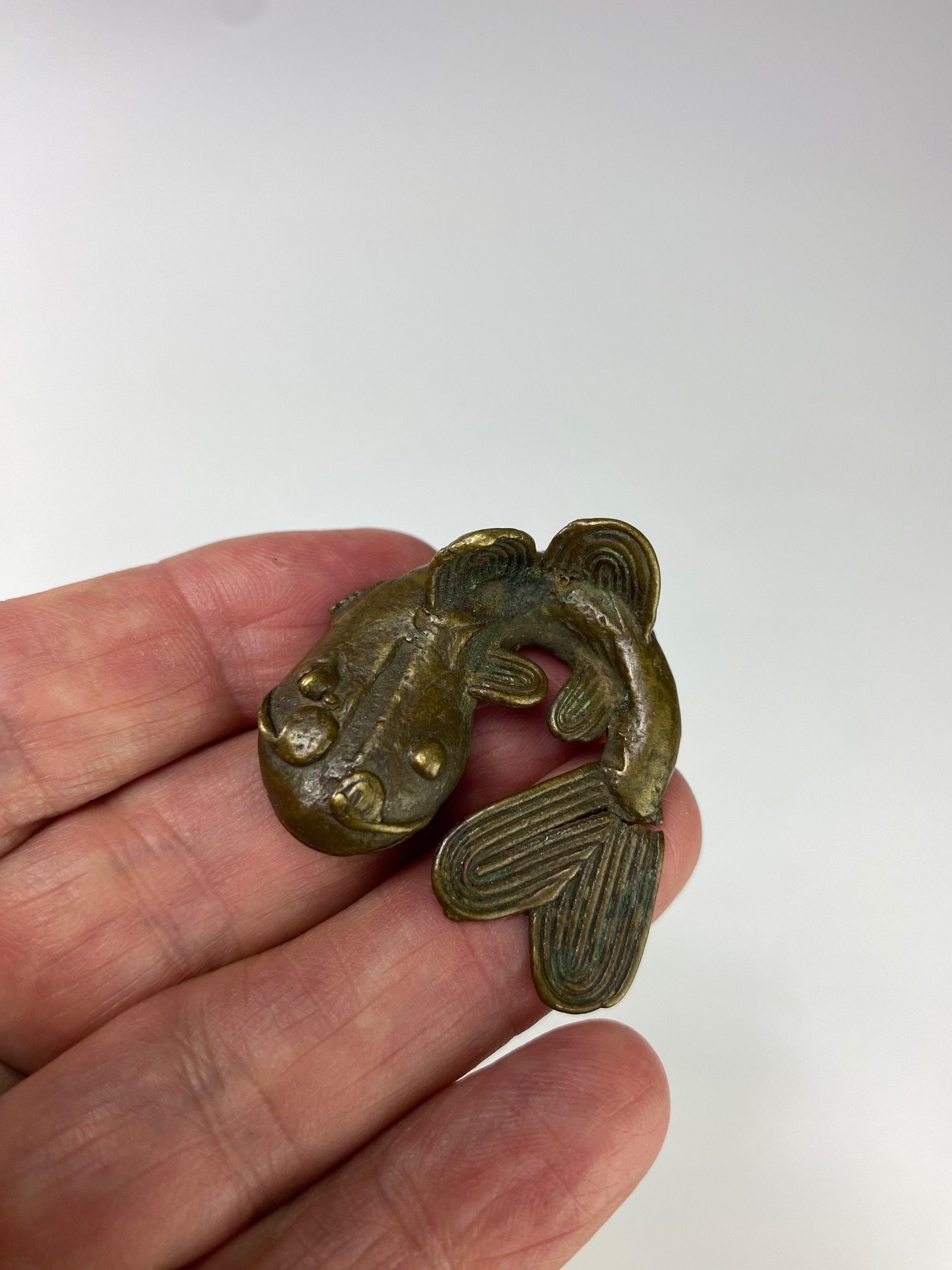 FINE FISH GOLD WEIGHT. AKAN, GHANA