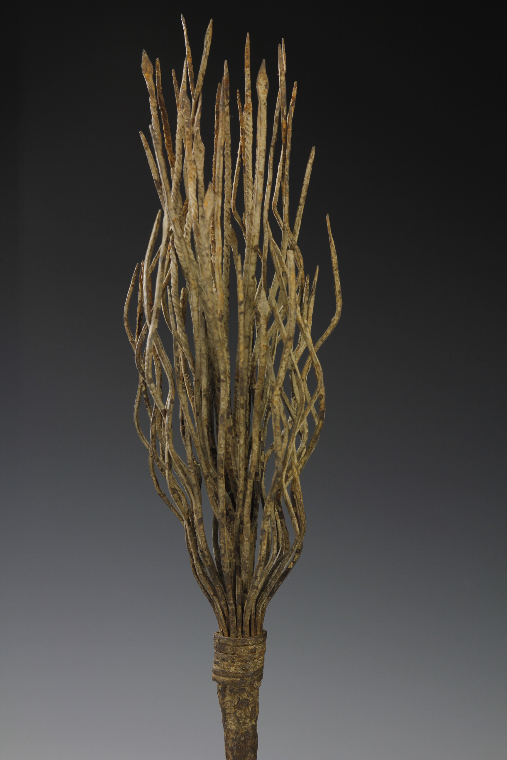 FINELY TWISTED AND FORGED IRON 'RAIN WAND'. MUMUYE, NIGERIA