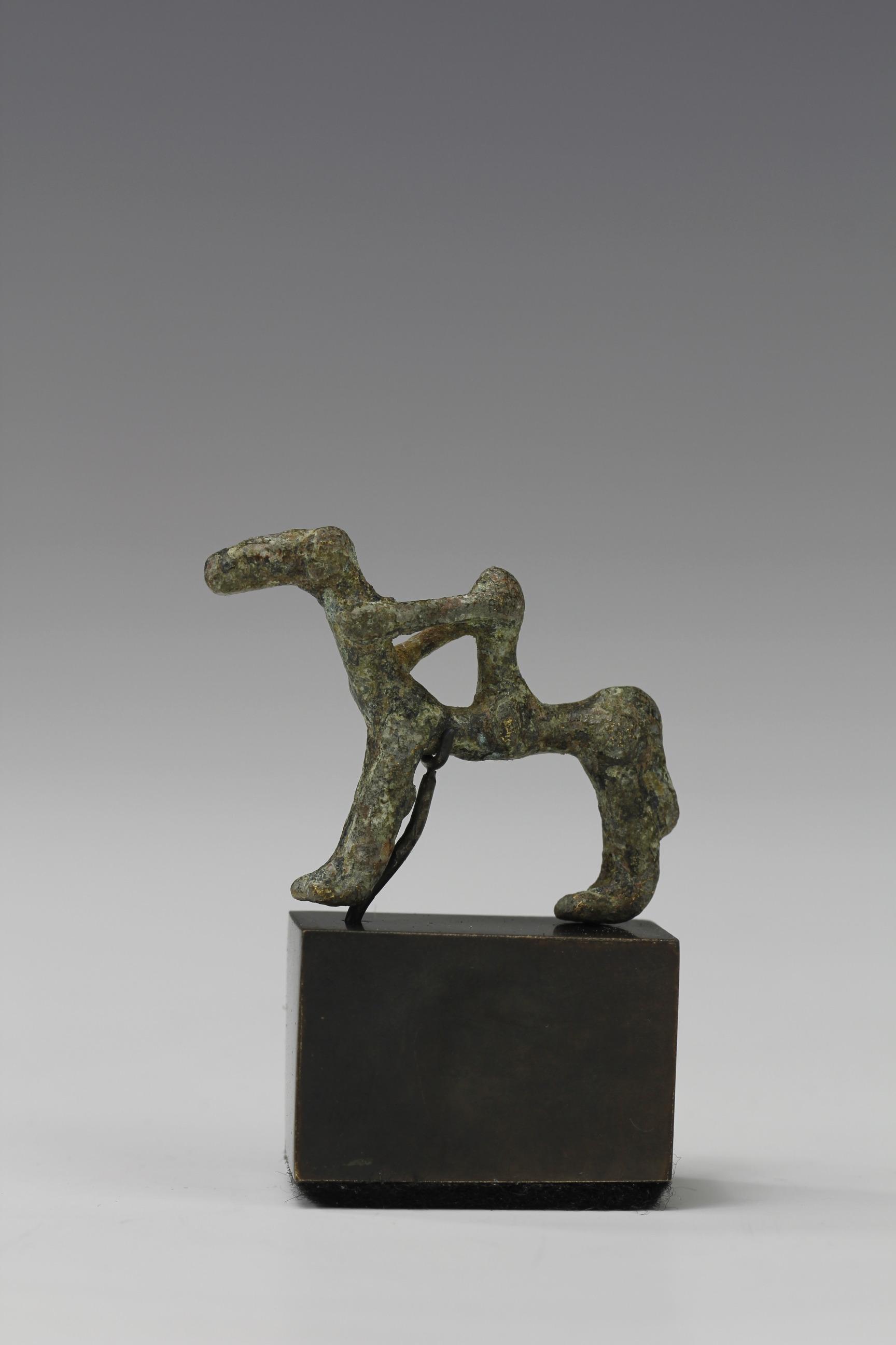 MINIATURE BRONZE HORSEMAN. SAO CULTURE, CHAD