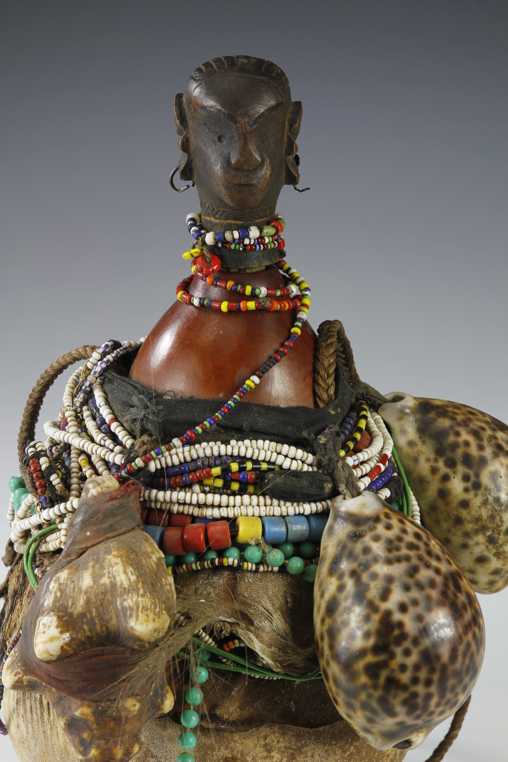 RICHLY DECORATED LARGE TRADITIONAL MEDICINE CONTAINER. KAGURU, TANZANIA