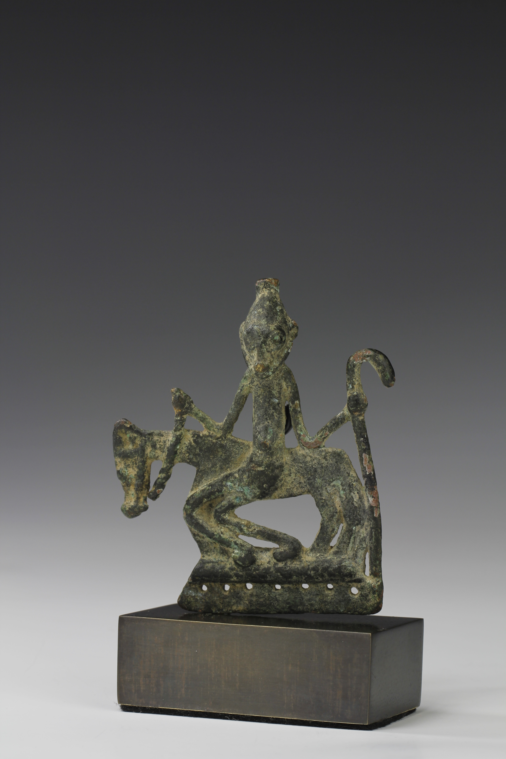 FINE BRONZE EQUESTRIAN PENDANT. DOGON, MALI