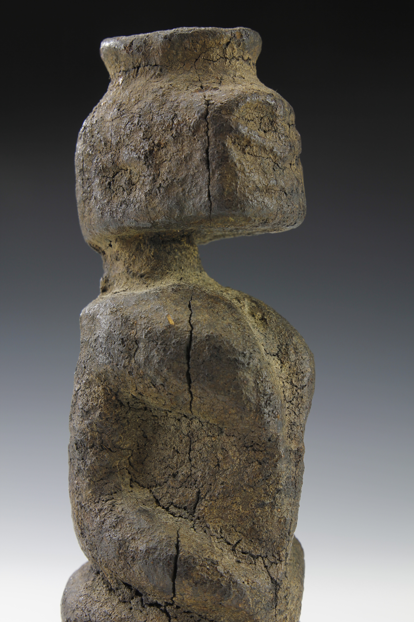 FINE DOGON FIGURE WITH ENCRUSTED PATINA, MALI 