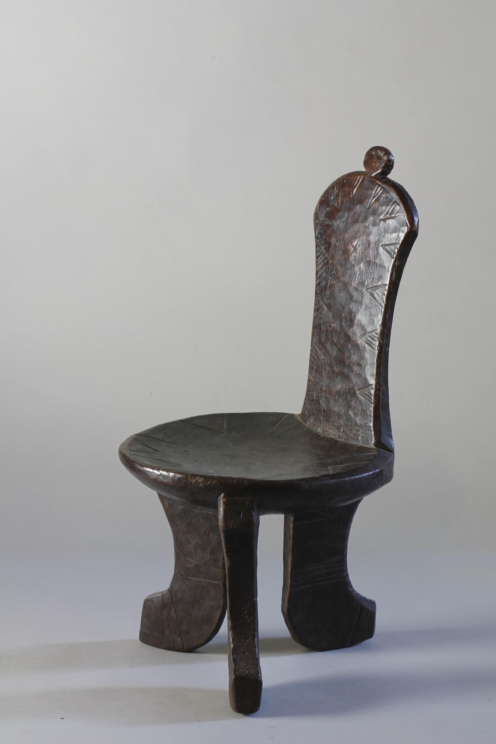 Small Ethiopian High-Backed Chair