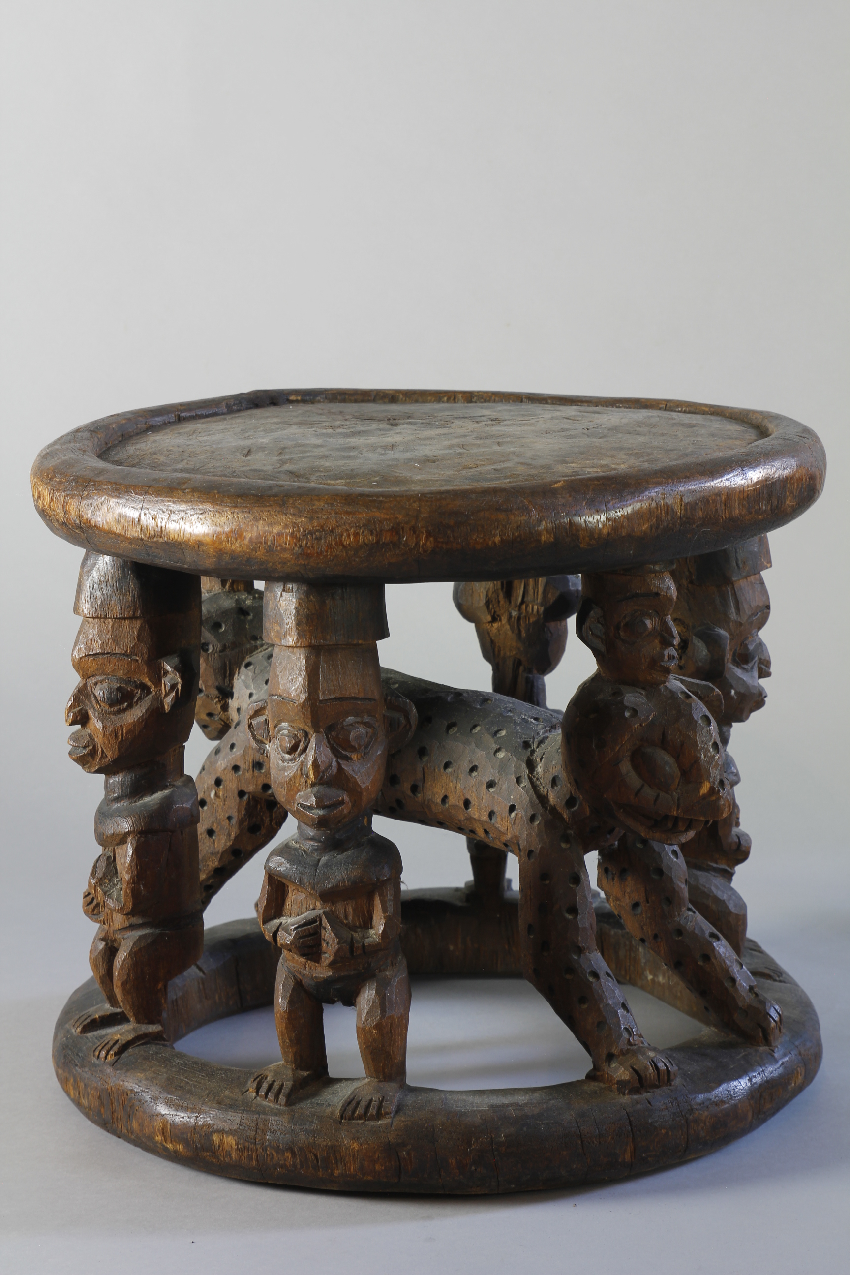LARGE TITLE STOOL. BAMILEKE, CAMEROON