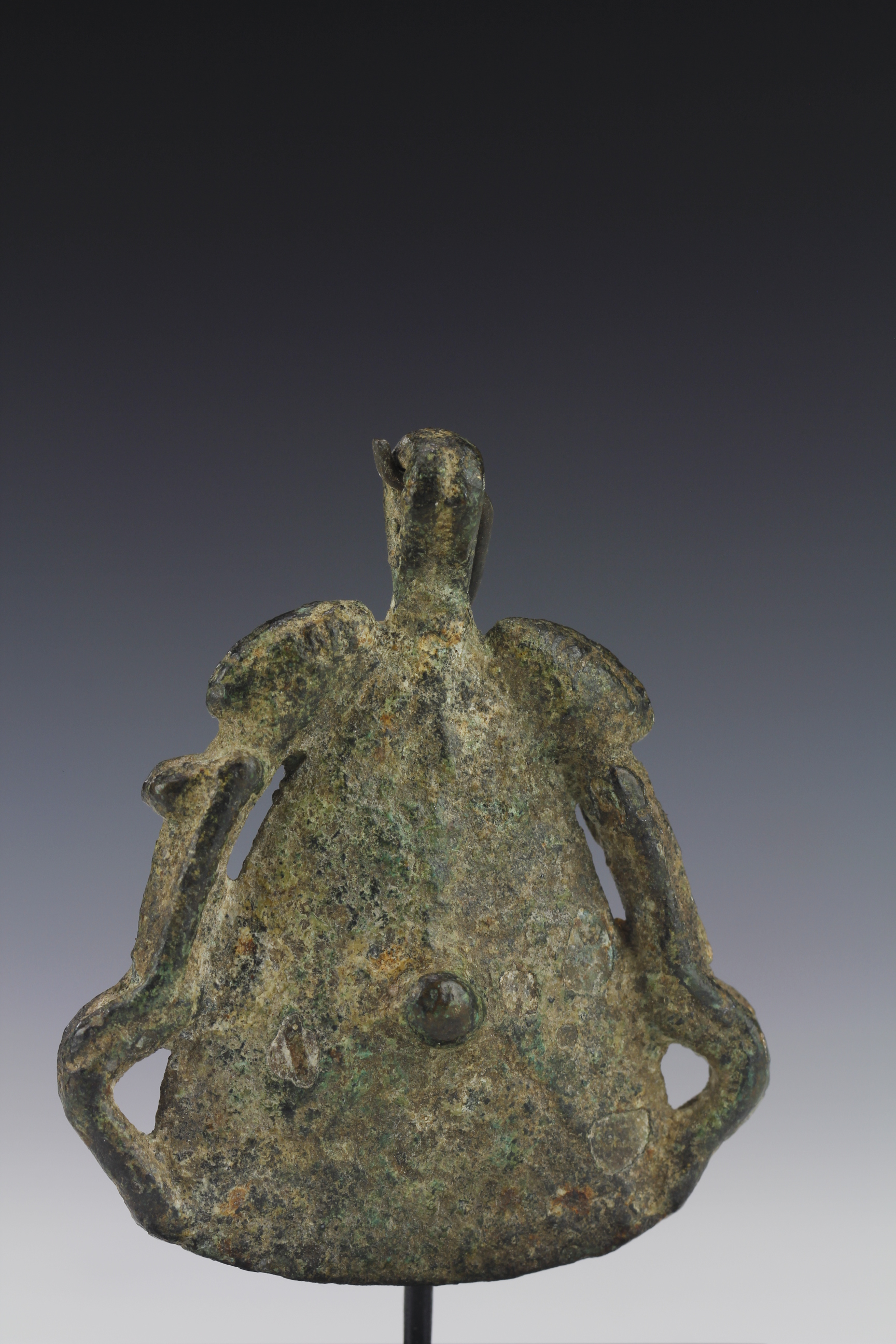FINE RARE BRONZE PENDANT. TELLEM/DOGON, MALI