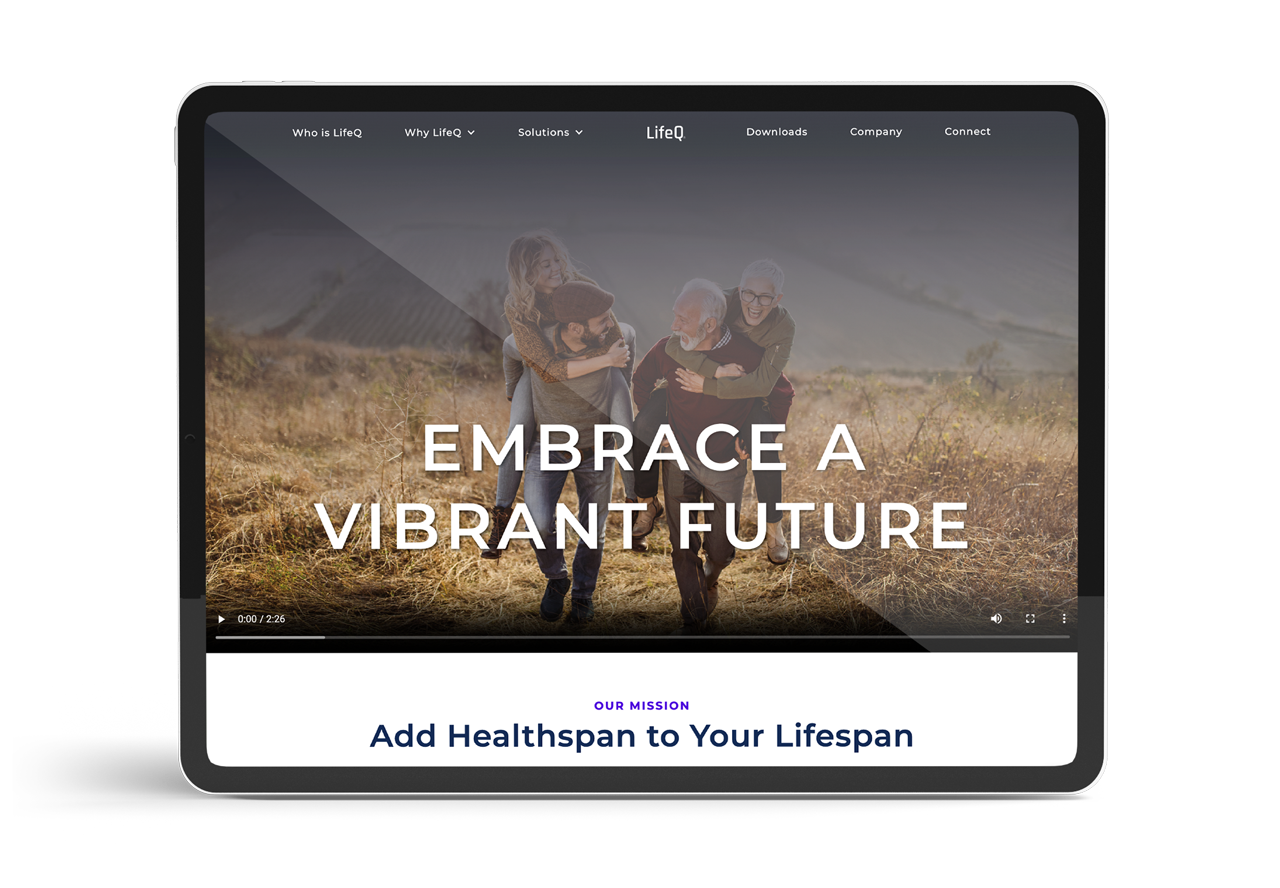 LifeQ.com mockup