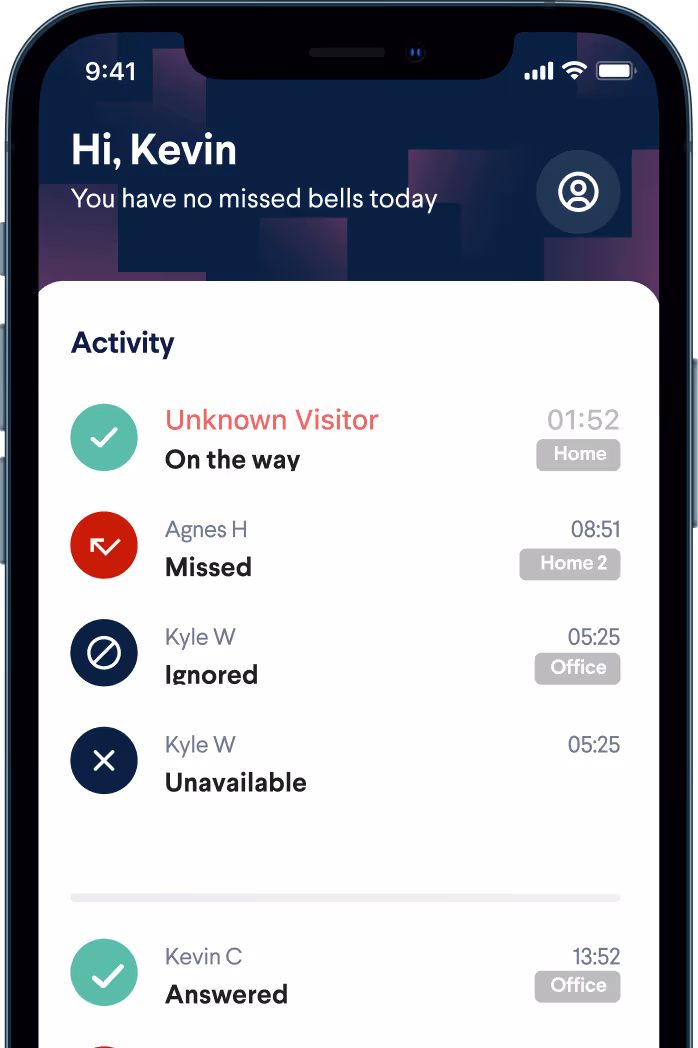QBell doorbell app image, flutter app development Native App liverpool app developer development agency podcast app ring app