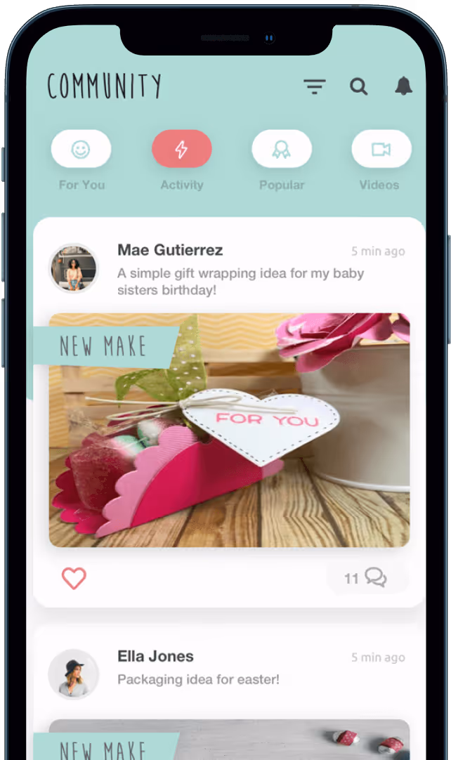 The Sizzix native app developer which is a community driven e-commerce app. Made by PixelBeard Liverpool app developers.