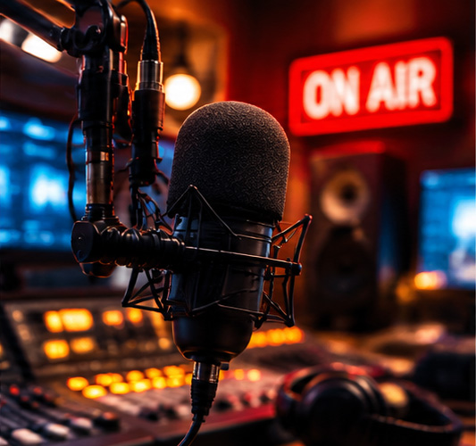 Radio Microphone with On Air Sign
