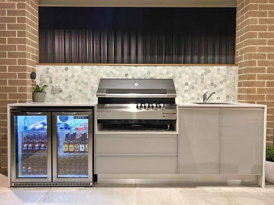 Outdoor kitchen setup designed for functional alfresco dining and entertaining