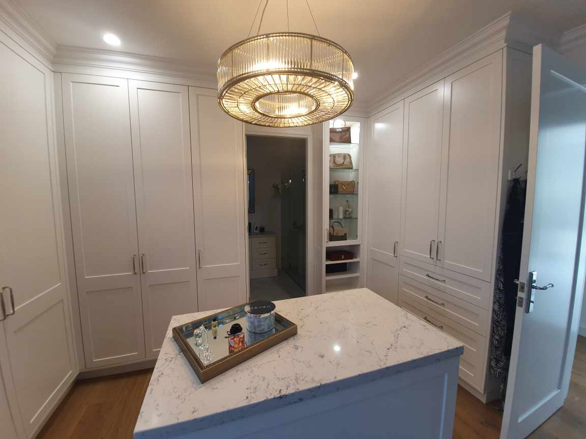 Modern built-in cabinetry with streamlined finishes and storage solutions