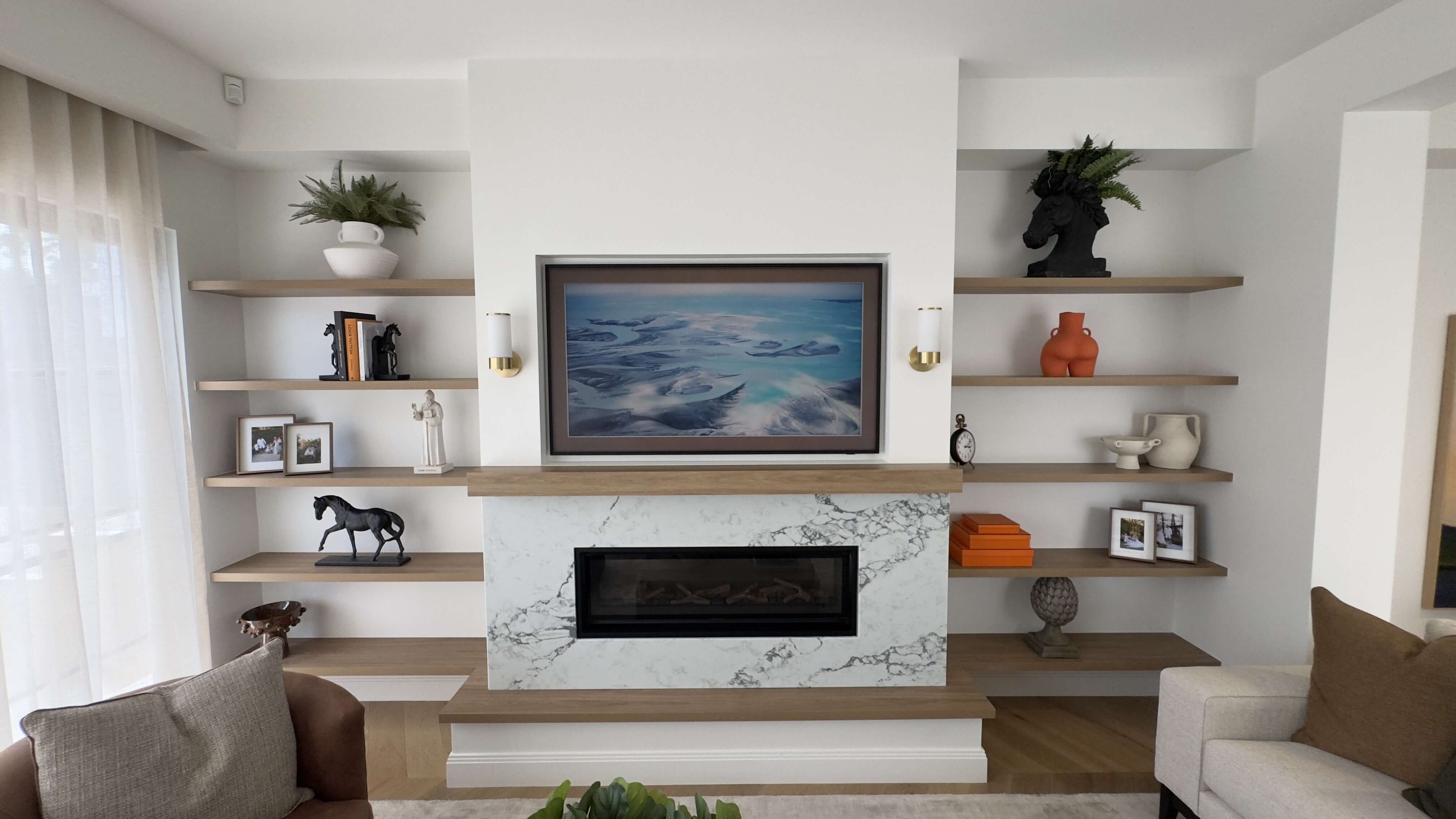 Bespoke cabinetry installation with functional storage and clean design