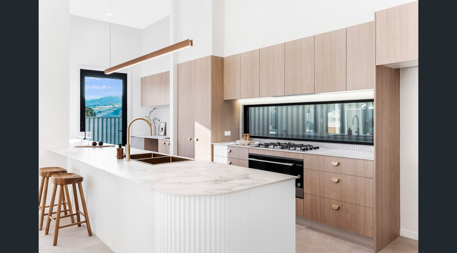 Custom kitchen featuring modern finishes and practical design