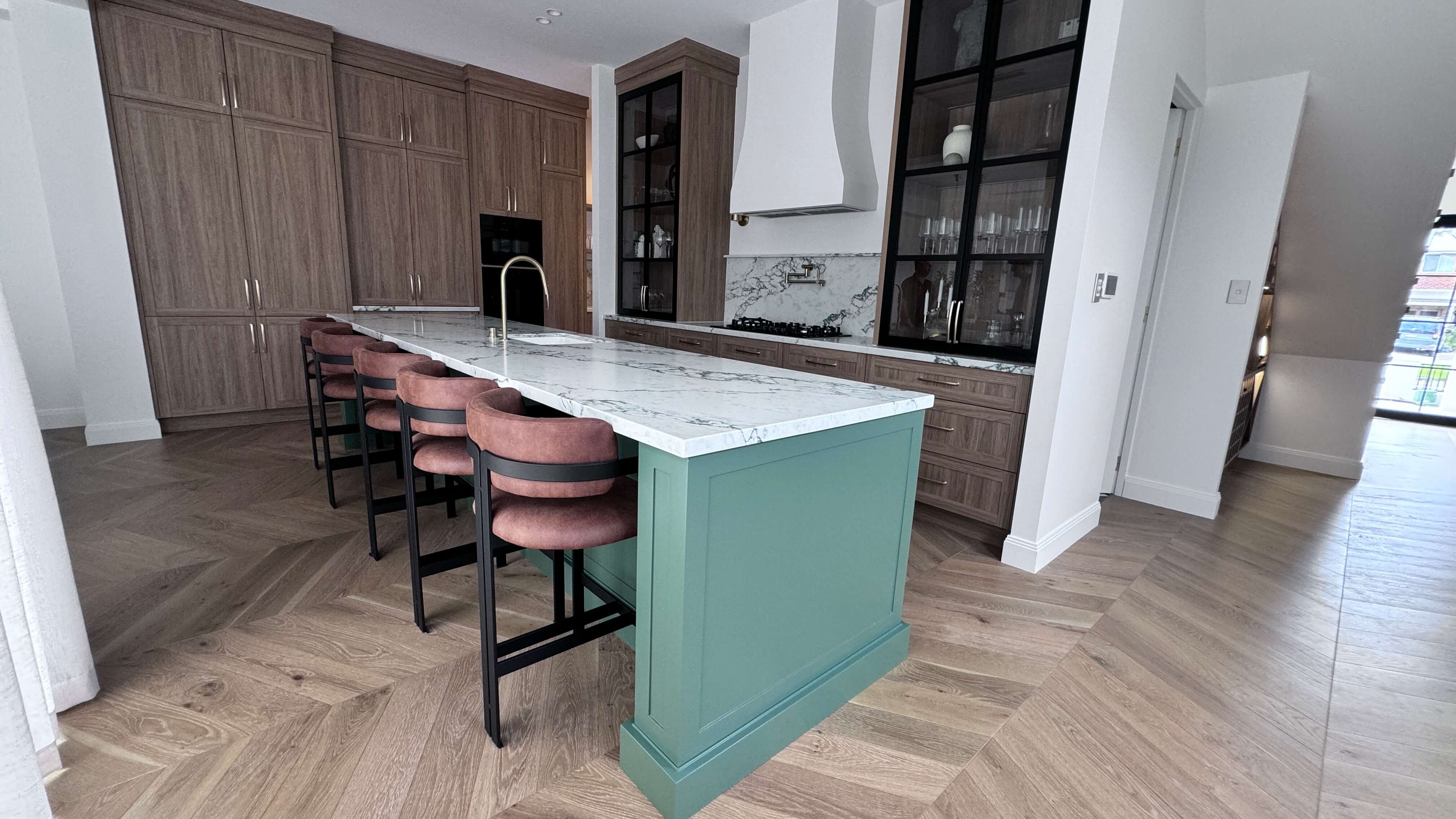 Custom kitchen cabinetry with clean lines and neutral tones