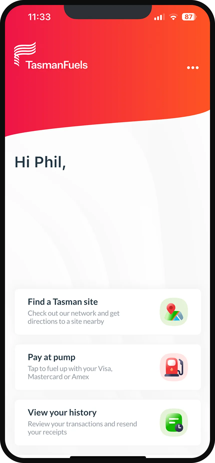 Mobile app screens displaying Re-X customer engagement features