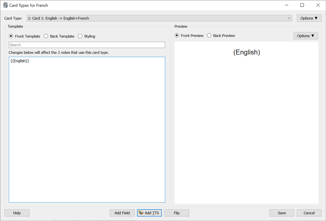 Anki Configuring Note Types