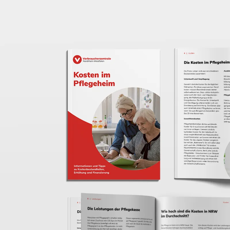 Broschüre „Kosten im Pflegeheim“