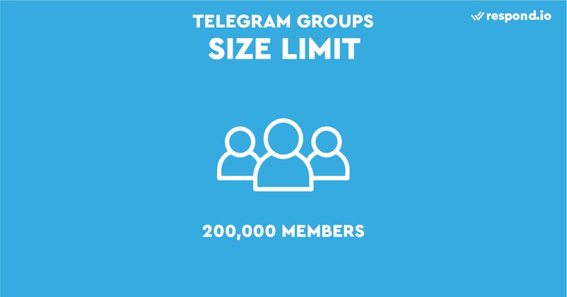 This is an image showing telegram Group limit. Telegram Group Chat does have one specific benefit over WhatsApp groups though - Telegram Group limit is 200,000 people. We've never participated in a group this size, but we imagine it is quite the experience.