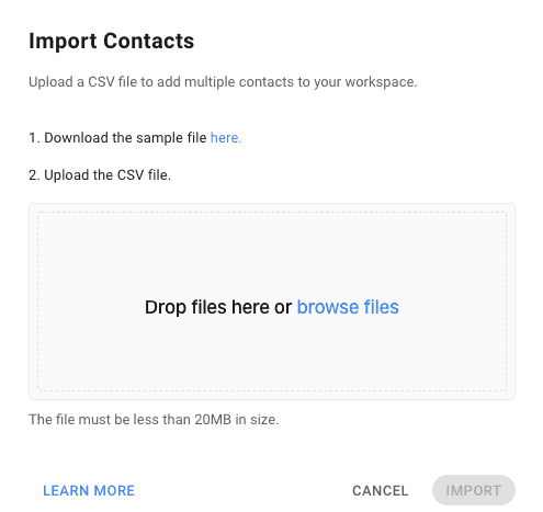 Comment importer une liste de contacts dans respond.io