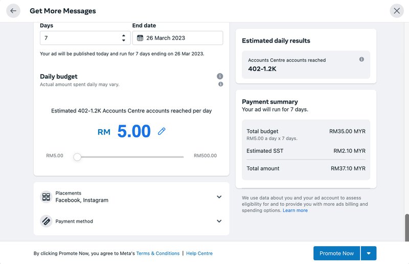 This is a screenshot of step 5 of setting up Click to WhatsApp Ad. Choose your ad format under Ad setup. Then compose your ad under Ad Creative. 