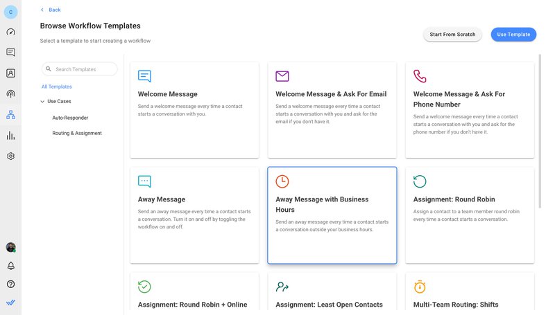 Selecting Away Message with Business Hours