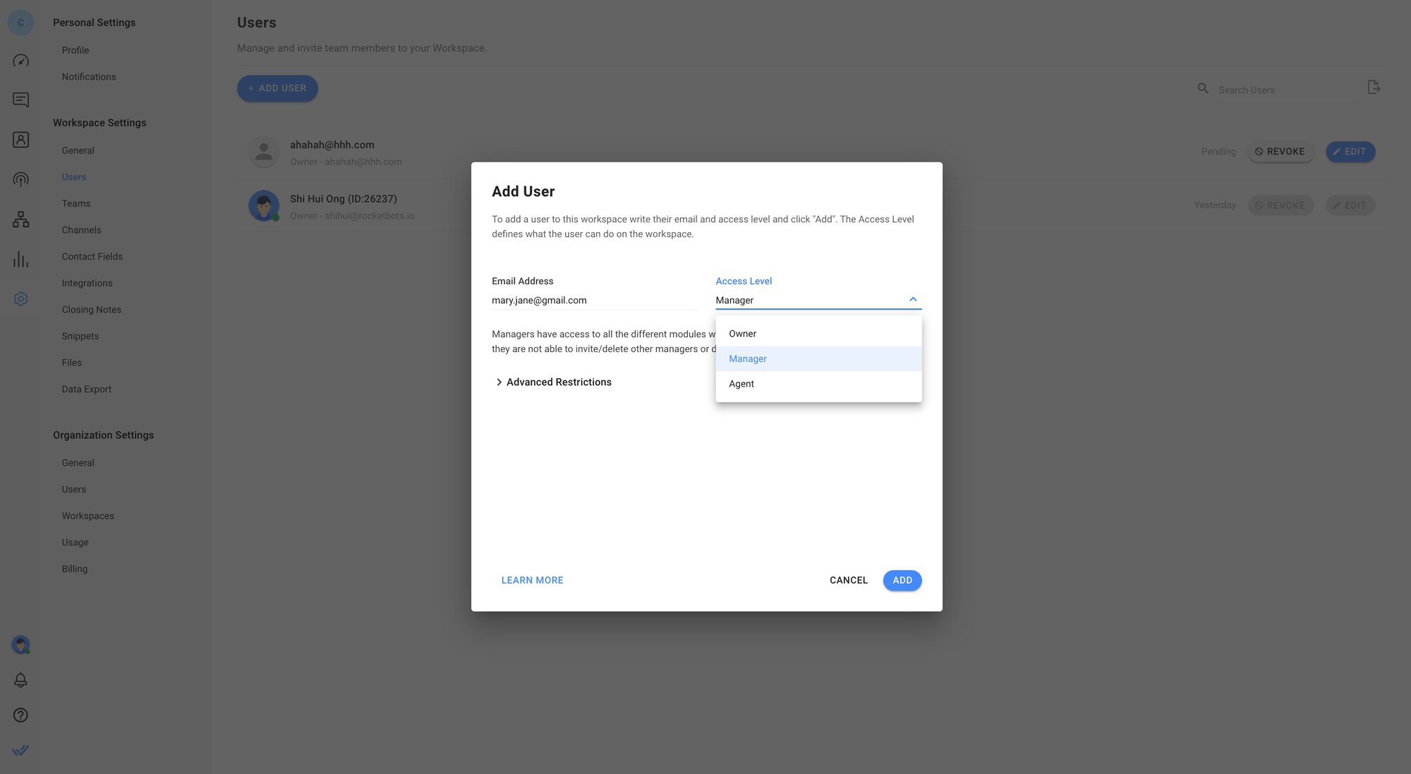 นี่คือภาพที่วิธีใช้ WhatsApp Business API กับผู้ใช้หลายคนผ่าน respond.io. คลิก