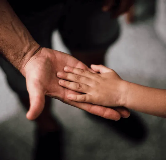 Hand on hand
