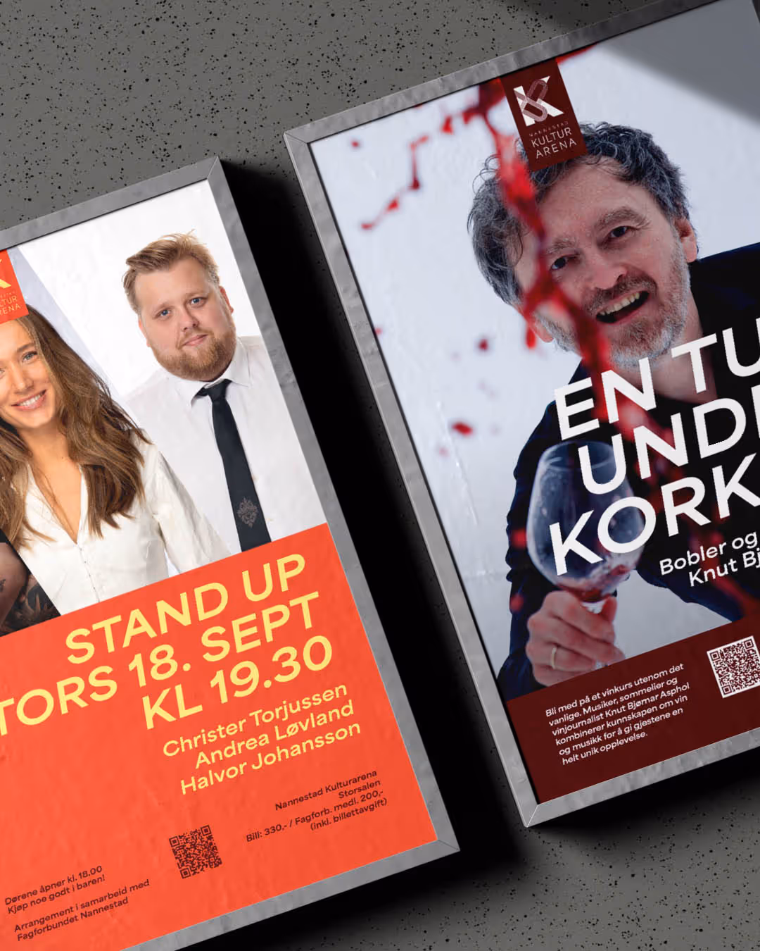 Utsnitt av plakatdesign. Grafisk design Jessheim