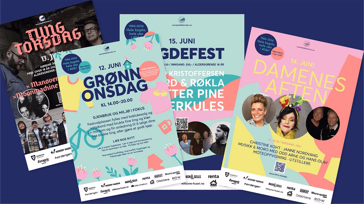 Plakater til festival. RåW studio Jessheim, grafisk design.