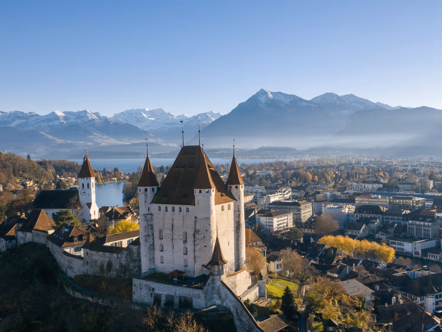 Thun with Lake Thun and Niesen