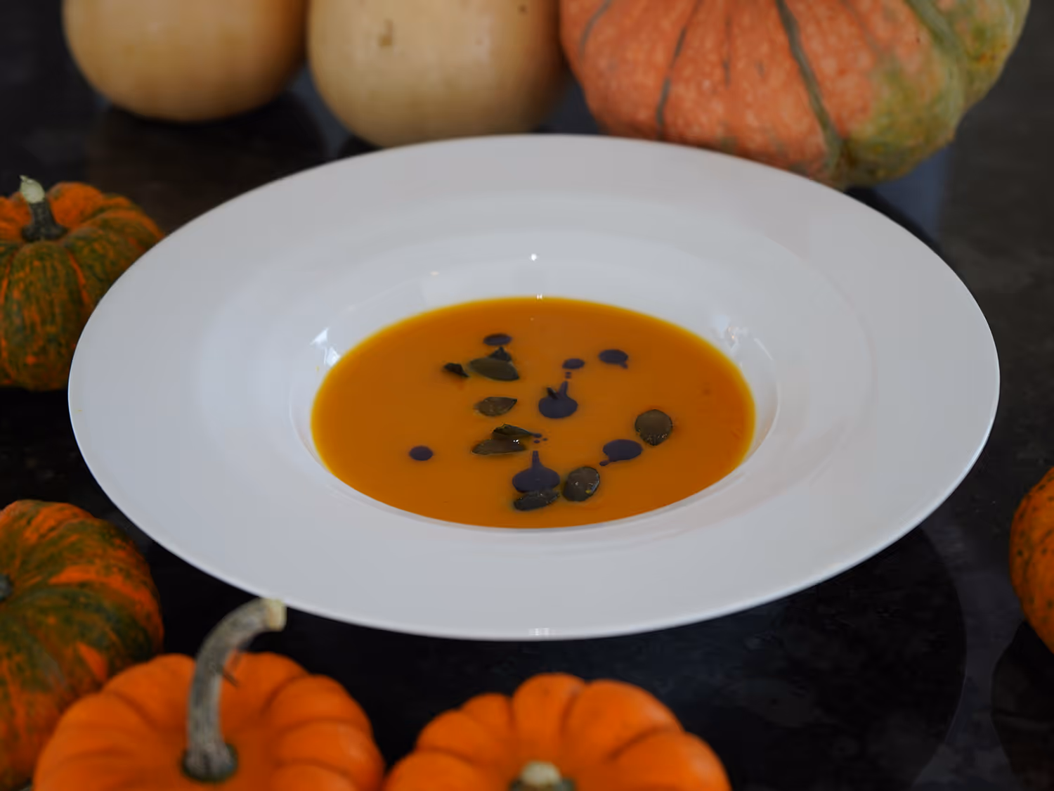 Soupe de potiron à la courge grillée de Rolf Knecht