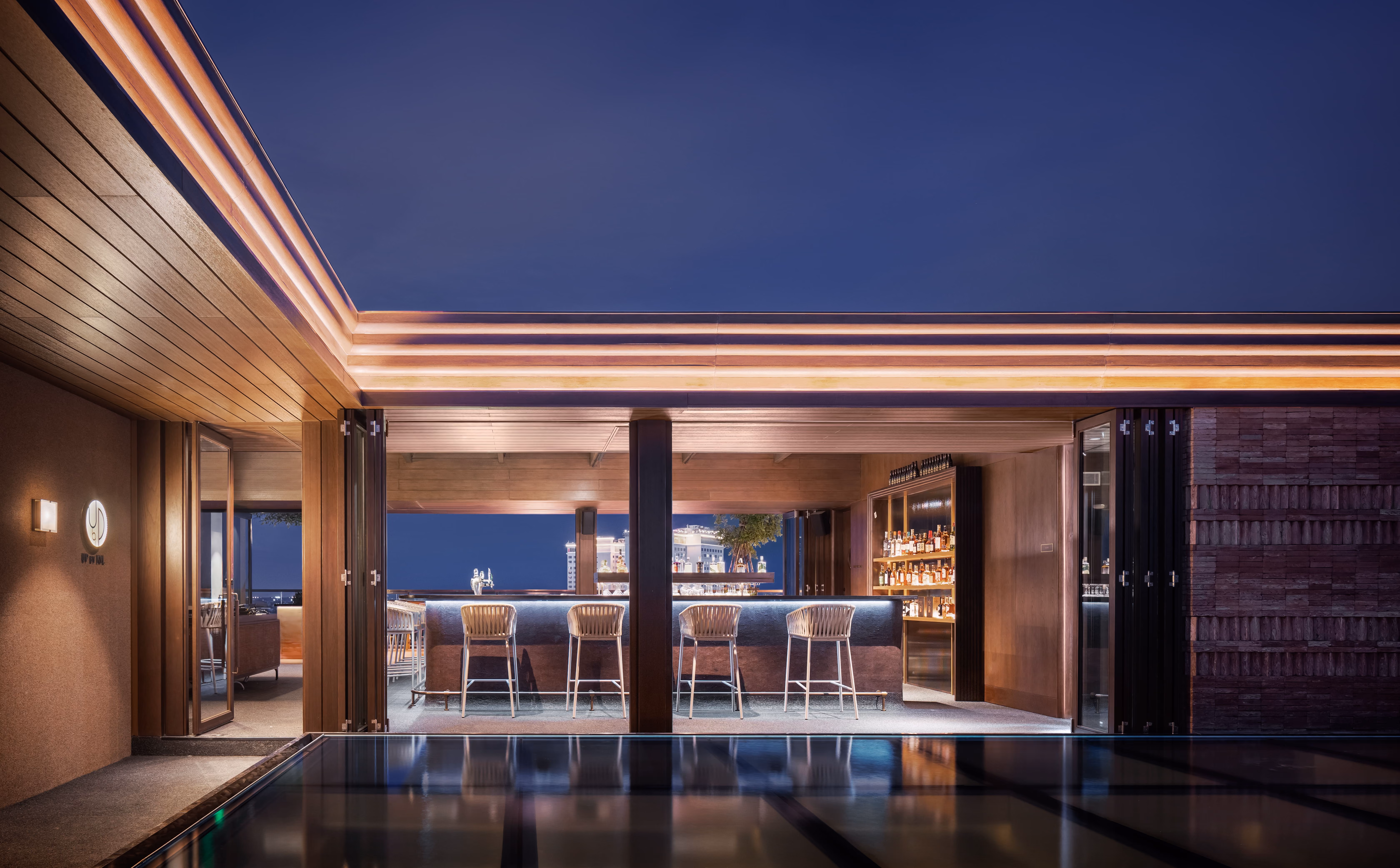 UP by KVL rooftop bar at sunset, Hotel KVL Phnom Penh