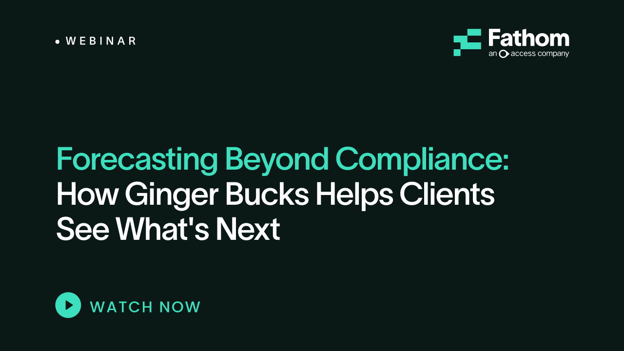 Forecasting Beyond Compliance: How Ginger Bucks Helps Clients See What's Next