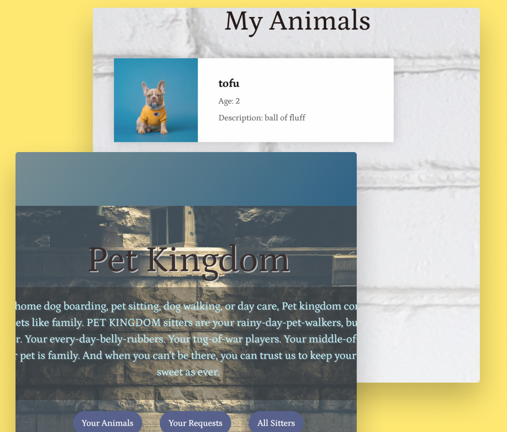 A mockup of a project