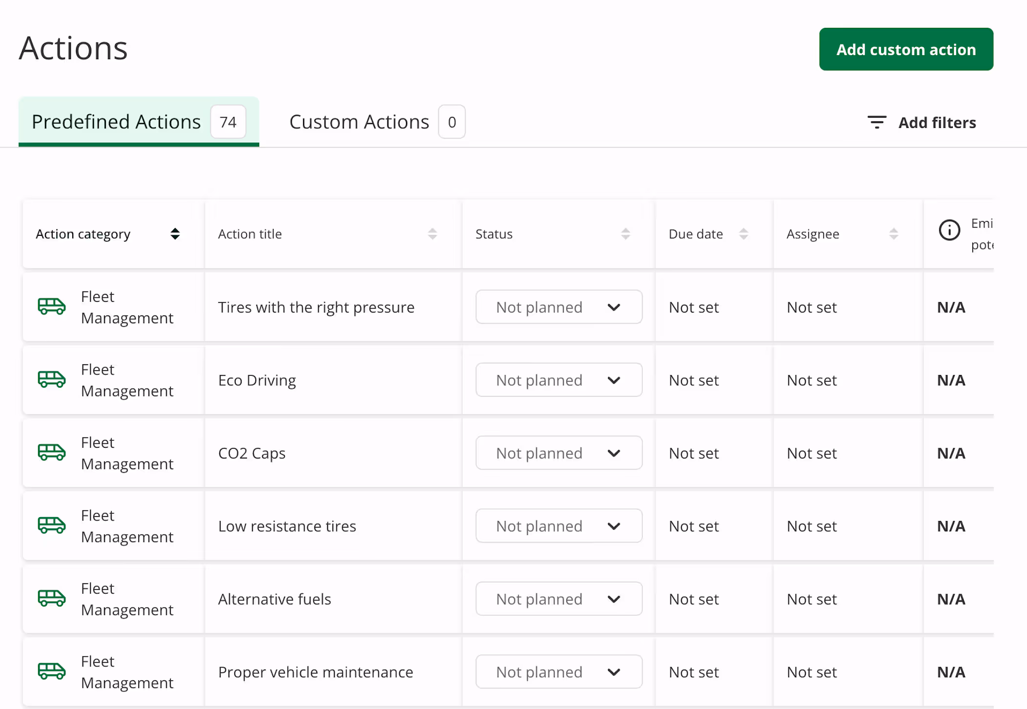 Reduzieren Sie Ihre Fahrzeugemissionsdaten mit der Plan A-Software  