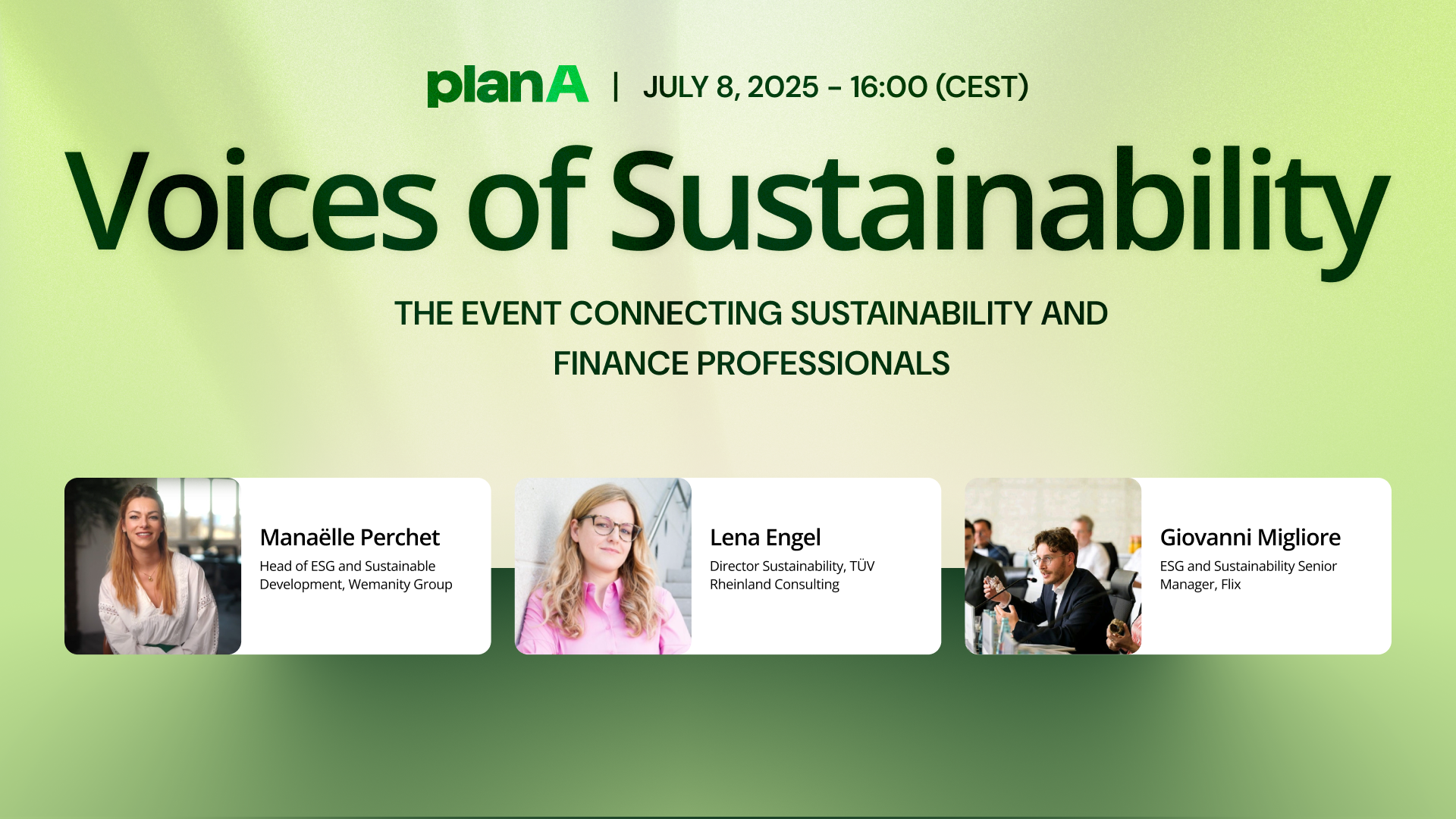 Voices of Sustainability - Event for sustainability and finance professionals