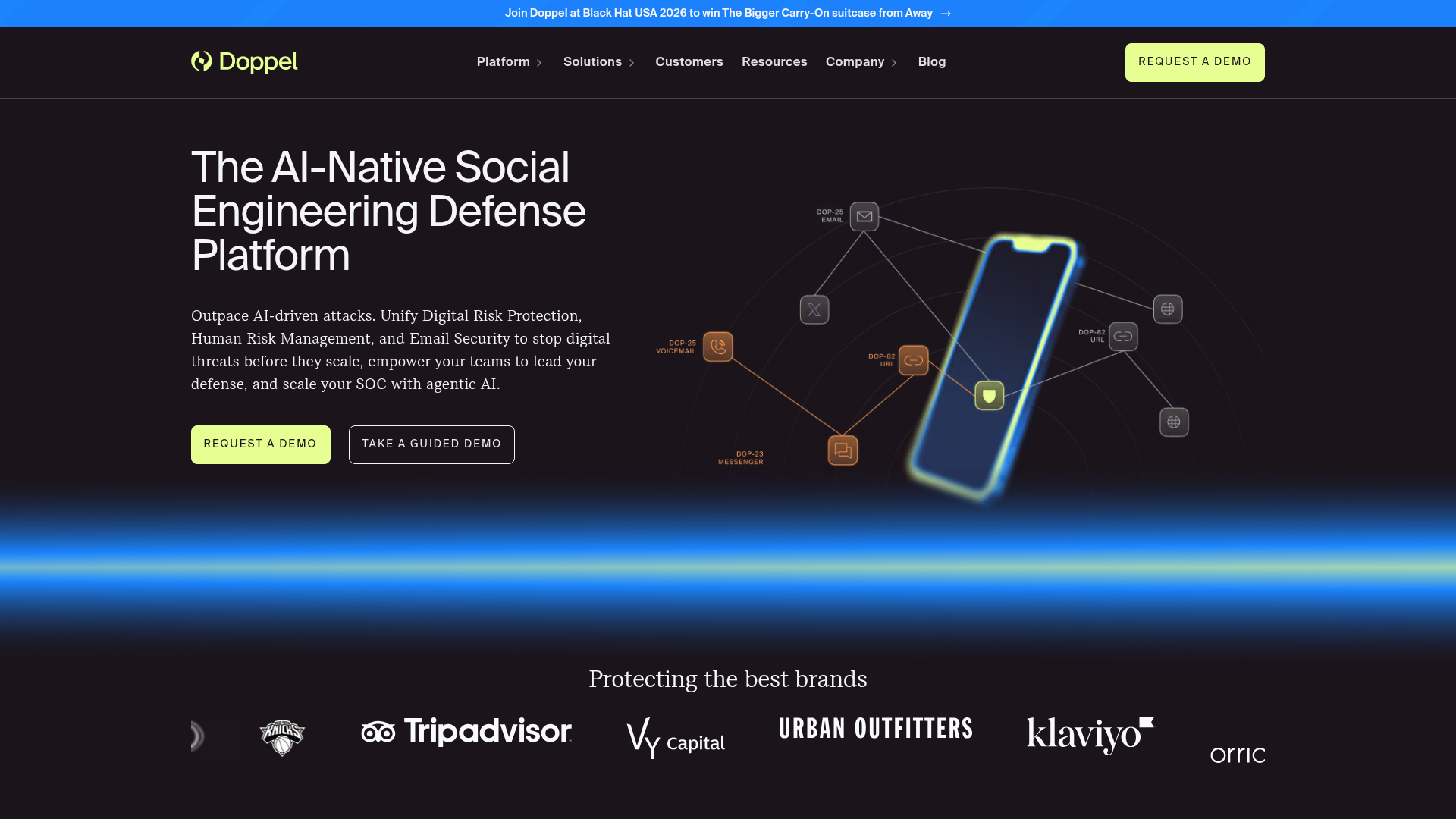 Screenshot of https://doppel.com