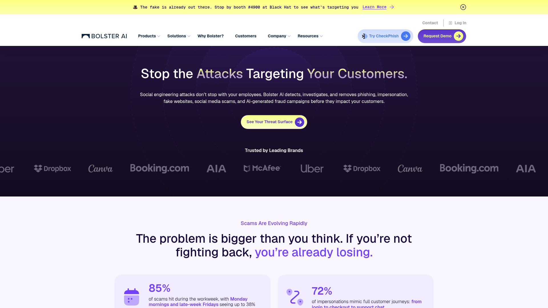 Screenshot of https://bolster.ai