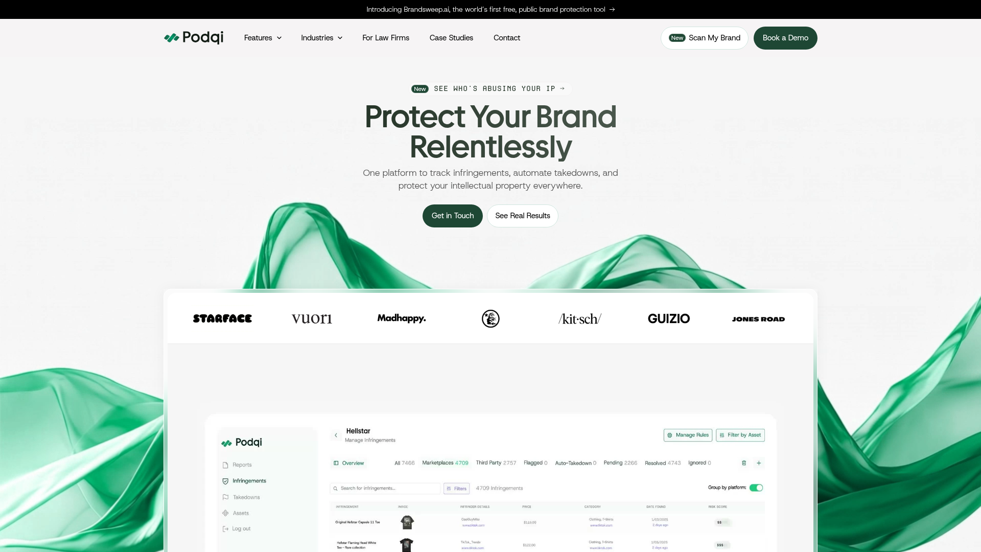 Screenshot of https://www.podqi.com