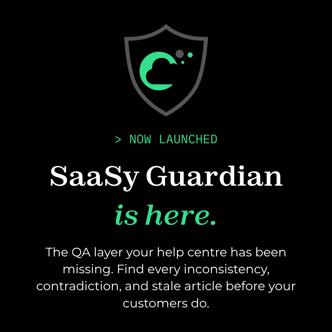 You optimised your AI support agent. You forgot the articles, it’s brain. SaaSy Guardian fixes that.